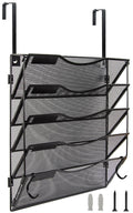 Bohdk Wall File Organizer 5 Pockets, Mail Organizer, Hanging Folder Holder, Foldable | Hanging Or Wall Mounted | Label Panel | 2