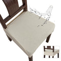 Genina Waterproof Seat Covers for Dining Room Chair Covers Waterproof Dining Chair Covers (4 PCS-Rear-Covered, Beige)