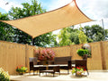 Patio Sun Shade Sail Canopy, 20' X 20' Square Shade Cloth Uv Block Sunshade Fabric - Outdoor Cover Awning Shelter For Pergola Ba