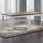 Steve Silver Co Pendleton 72-inch Farmhouse Style, Plank-Effect Top, Tapered Legs-Cozy and Charming Dining Experience Table, 72 x 42 x 30, Ivory and Honey Oak