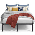 VASAGLE Queen Metal Bed Frame 16 Inches Tall, 1100 lb Weight Capacity, No Box Spring Needed, with Under-Bed Storage, Easy Setup,