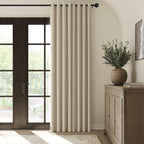 ChrisDowa Blackout Curtains 108 Inches Long for Bedroom Linen Curtains with Liner 100% Complete Black Out Full Light Blocking En