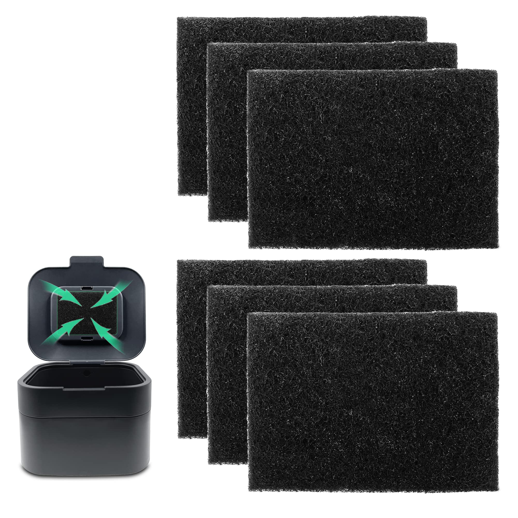 Trash Can Odor Absorbing Filter Refills for Joseph Joseph Intelligent Waste Compost Bin Food Waste Caddy, Charcoal Deodorizer Co