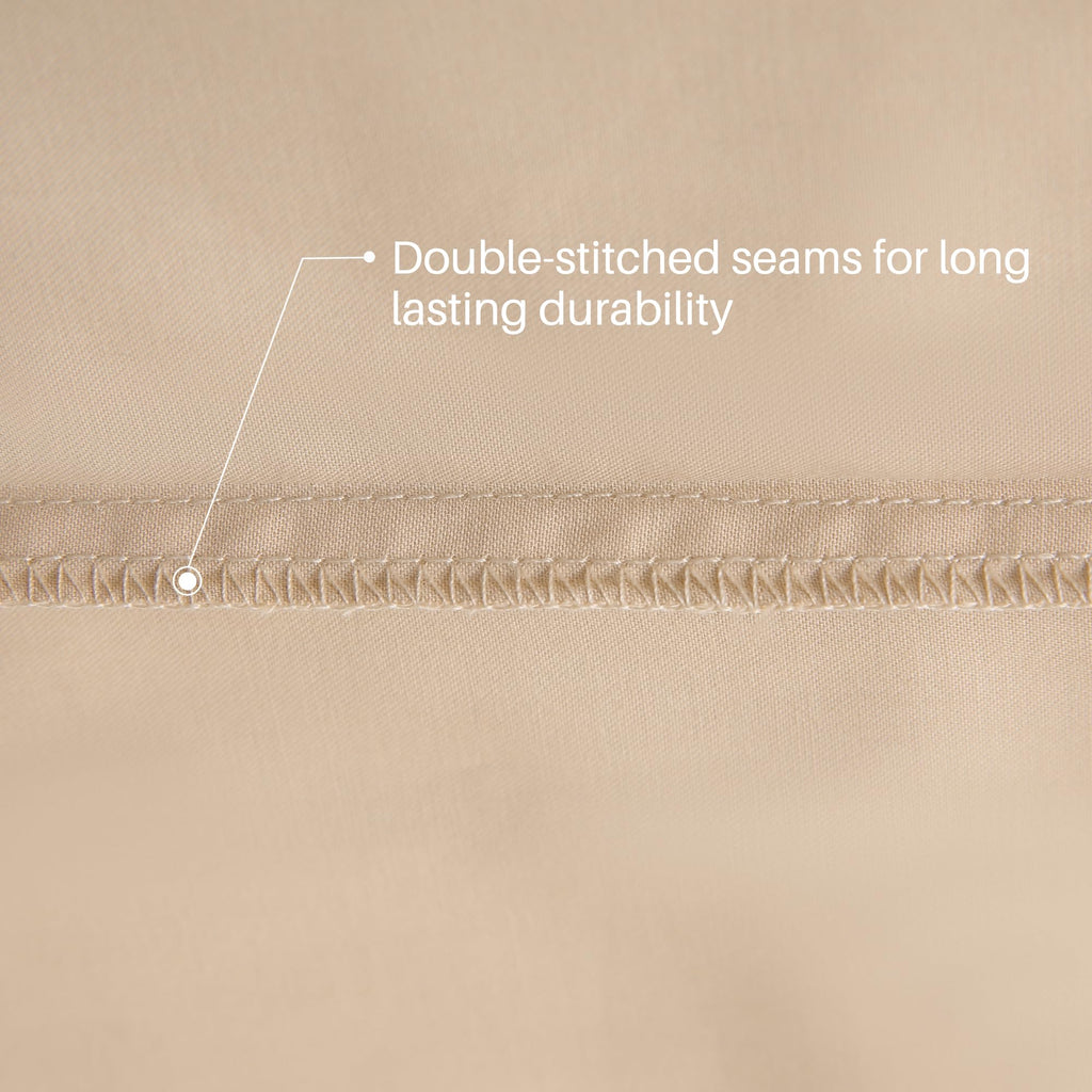 Oubonun 100% Cotton Body Pillowcase - 800 Thread Count/21X54, Moisture Absorbent And Breathable, Premium Hotel Body Pillow Cover For All Seasons, Beige