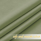 Smiletime Sage Green 96In Long Velvet Curtains With Grommet, Thermal Insulated Super Soft Privacy Noise Reducing Light Blocking