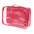Large Clear Travel Packing Cube/SeeThrough PVC Organizer for Suitcase/Multipurpose Pouch w/Handle/Dress Shirts, Pants, Cashmere