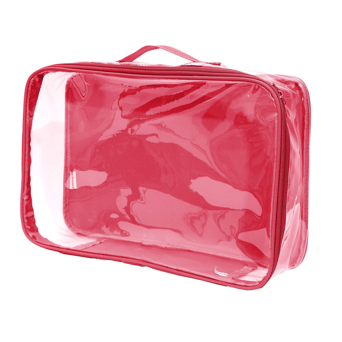 Large Clear Travel Packing Cube/SeeThrough PVC Organizer for Suitcase/Multipurpose Pouch w/Handle/Dress Shirts, Pants, Cashmere
