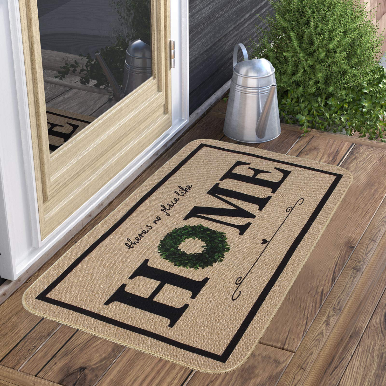 Onway Indoor Front Door Mat 18X29 Inch Welcome Mats Non-Slip Doormat Entry Rugs For Inside House And Home Entrance With Home Quo
