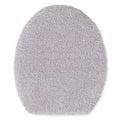 TOWN & COUNTRY EVERYDAY Ultra Plush Solid Tufted Toilet Lid Cover, 18.5   x19.6, Grey