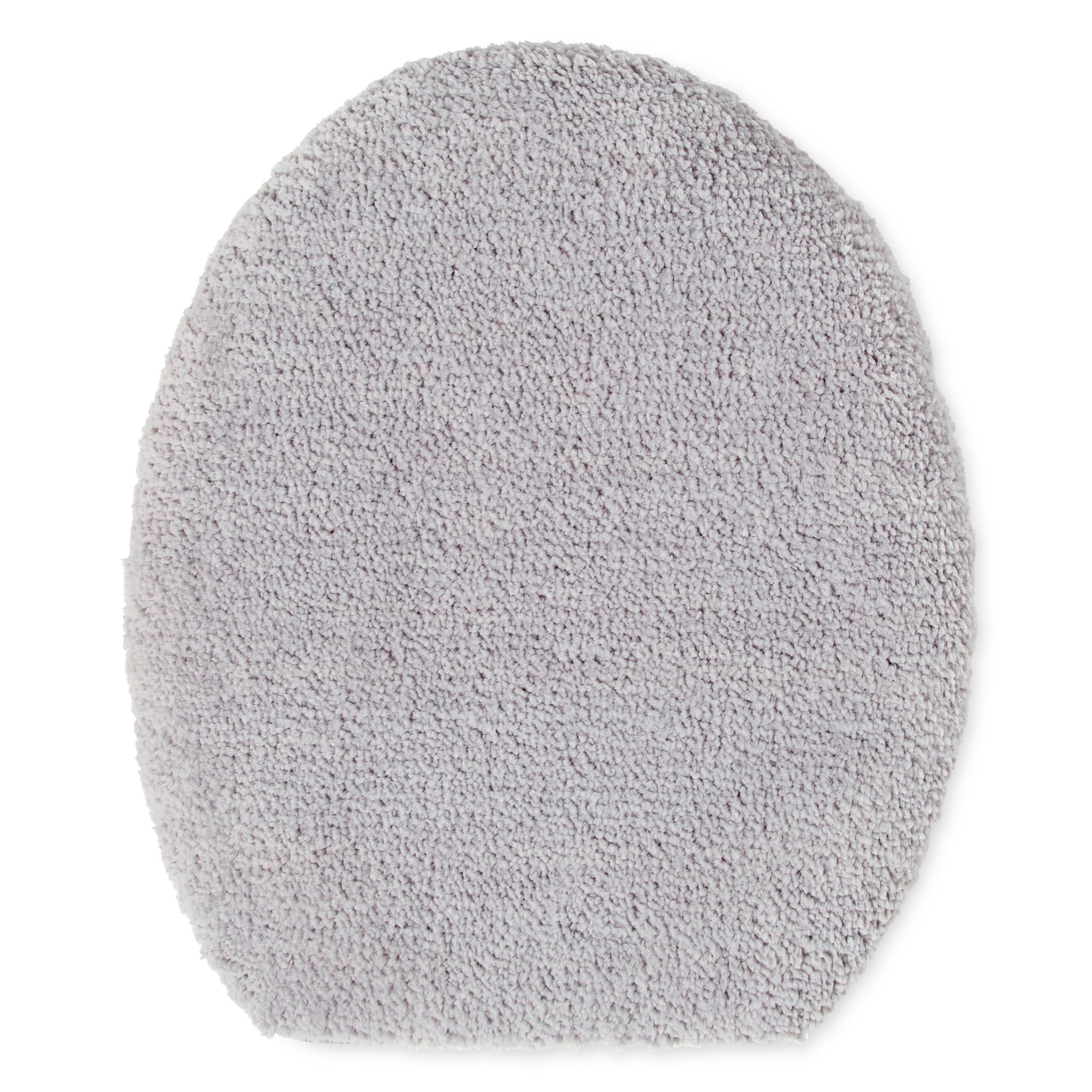 TOWN & COUNTRY EVERYDAY Ultra Plush Solid Tufted Toilet Lid Cover, 18.5   x19.6, Grey