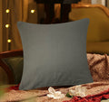 Sajavat Home Cotton Plain Cushion Cover 16X16 Inches (Pack Of 1) Shadow Grey