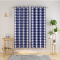 Natus Weaver Buffalo Check Curtains 72 Inches Long Basement Navy Blue And White Gingham Plaid Kitchen Window Curtain Panels Livi