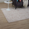 Modway Javiera Contemporary Moroccan 5X8 Area Rug In Ivory And Cameo Rose