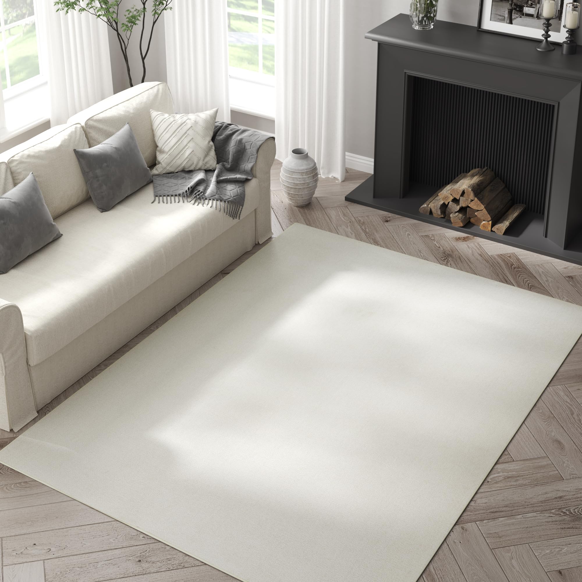 jinchan Modern Area Rug 5x7 Washable Rug Grid Accent Rug Kitchen Rug Indoor Floor Cover Geometric Contemporary Rug Non Slip Carp