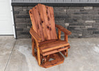 American Furniture Classics Ceder Adirondak Swivel Glider, Natural Cedar