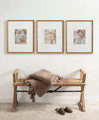 Kate And Laurel Adlynn Rectangle Picture Frame Set Of 3, 16 X 20 Matted To 8 X 10, Brown, Transitional Three-Piece Frame Set For