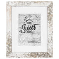Califortree Rustic White 8x10 Picture Frame - Display Photos 5x7 with Mat or 8x10 Without Mat - HD Glass Inside, Horizontal and 