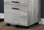 Monarch Specialties I 7401 File Cabinet, Rolling Mobile, Storage Drawers, Printer Stand, Office, Work, Laminate, Grey, Contemporary, Modern