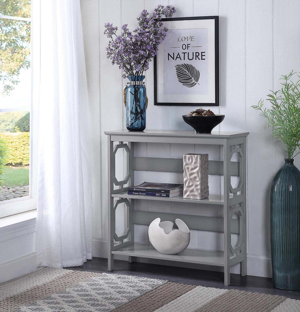 Convenience Concepts Omega 3 Tier Bookcase, Gray