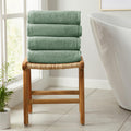 Green Bath Towels - 100% Cotton 4 Pack 52x30 Bath Towel Set - Absorbent, Quick-Drying, Durable Towels for Bathroom Decor - Low-T