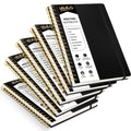 Wemate 5 Pack Meeting Notebooks For Work With Action Items 200 Pages, Office Supplies For Note Taking, Keep Agenda Organized, Pu