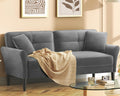Kidirect 69'' Grey Couch, Loveseat Sofa, Couches For Living Room, Comfy Sofas For Living Room 3Min No Tool Fast Assembly, Small