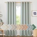 Nicetown Linen Sage Green Curtains 96 Inches Long For Living Room, Grommet Privacy Assured Linen Blend Window Treatments With Li