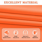 Donren Bright Light Orange Room Darkenging Curtains For Living Room - Pumpkin Halloween Decoration Blackout Thermal Insulated Cu