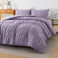 Andency Purple Comforter Set King Size, Boho Girls Women Lavender Soft Fluffy Warm Lightweight Bedding Comforter Sets For King B