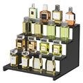 Lifewit Plastic 12 Inch Dark Cologne Stand, Step Perfume Organizer,Versatile Display Stand Shelf for Fragrance, Skincare, Figuri