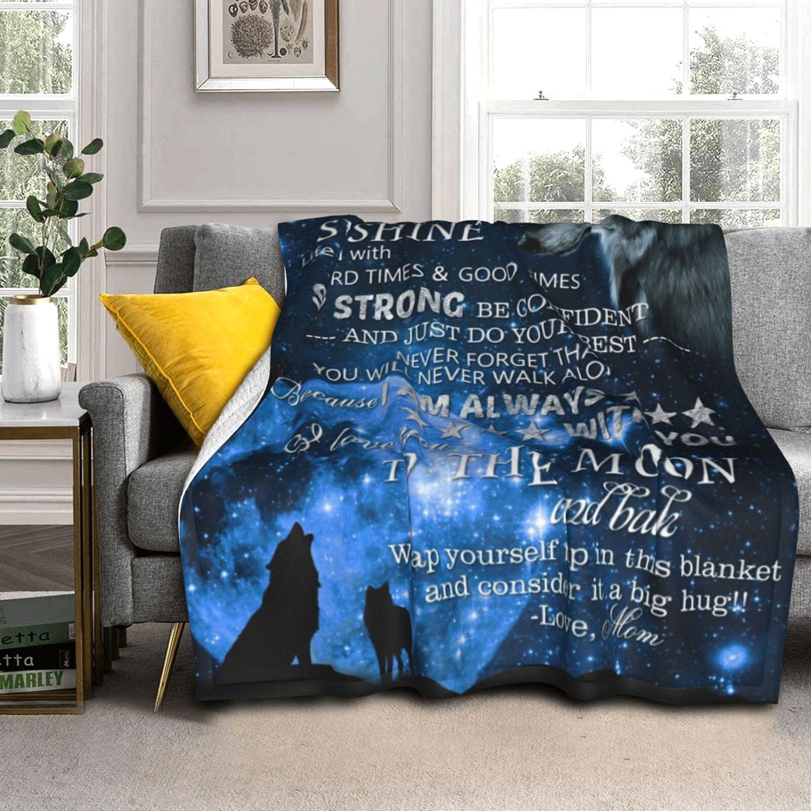 Joyloce To My Son Blanket From Mom | Super Soft Fleece Throw Blankets 50X40 Inches | Birthday Gifts For Son Back To School | Son