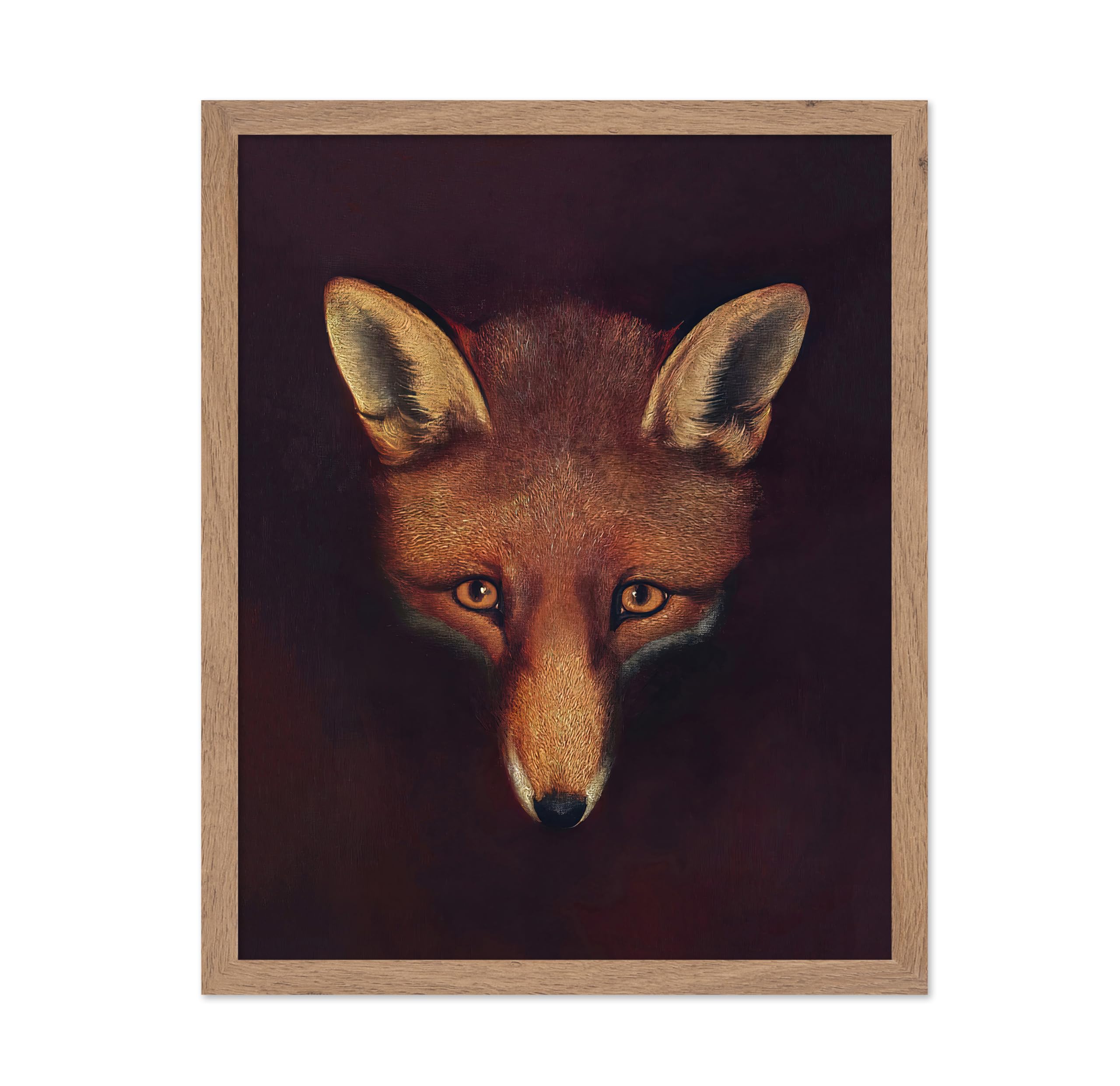 Poster Master Vintage Poster - Retro Animal Print - Gift for Artist, Friend - Renard, Red Fox Hunting, Head - Wall Decor for Liv