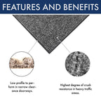 Notrax 117 Heritage Rib Entrance Mat, For Home Or Office, 4' X 8' Gray