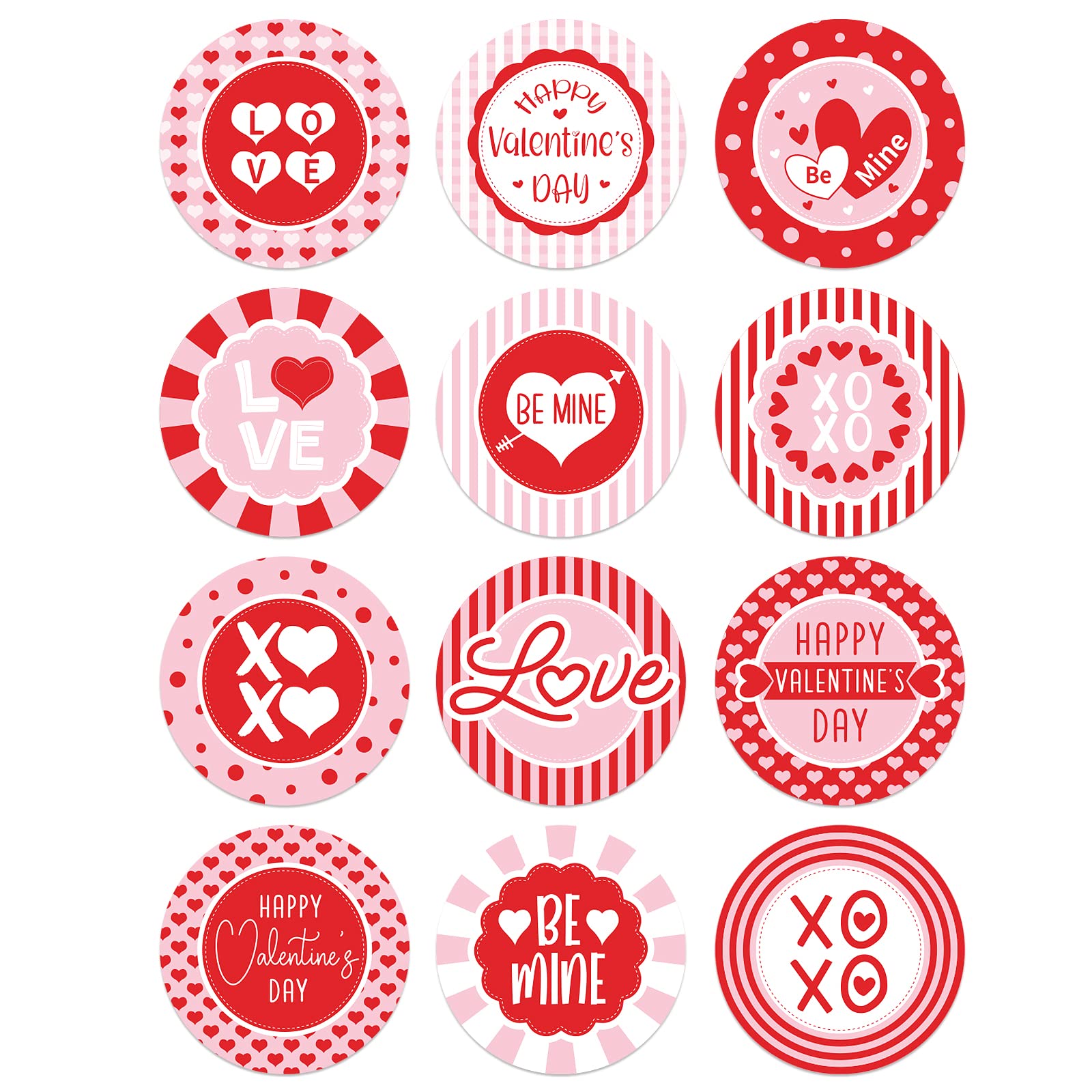 Whatsign 36Pcs Valentines Day Stickers Valentine Labels Stickers Gift Tags Happy Valentines Heart Stickers Valentine Stickers Fo