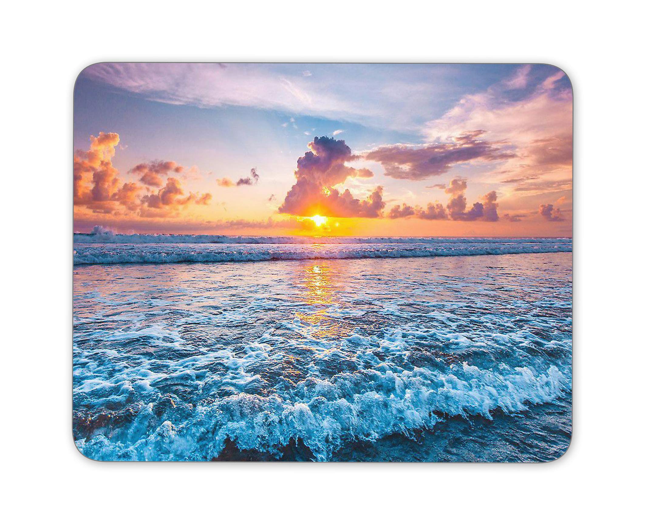Office Mouse Pad Sunset On The Ocean, Non-Slip Natural Rubber Mouse Pad, Rectangular Gaming Mouse Pad
