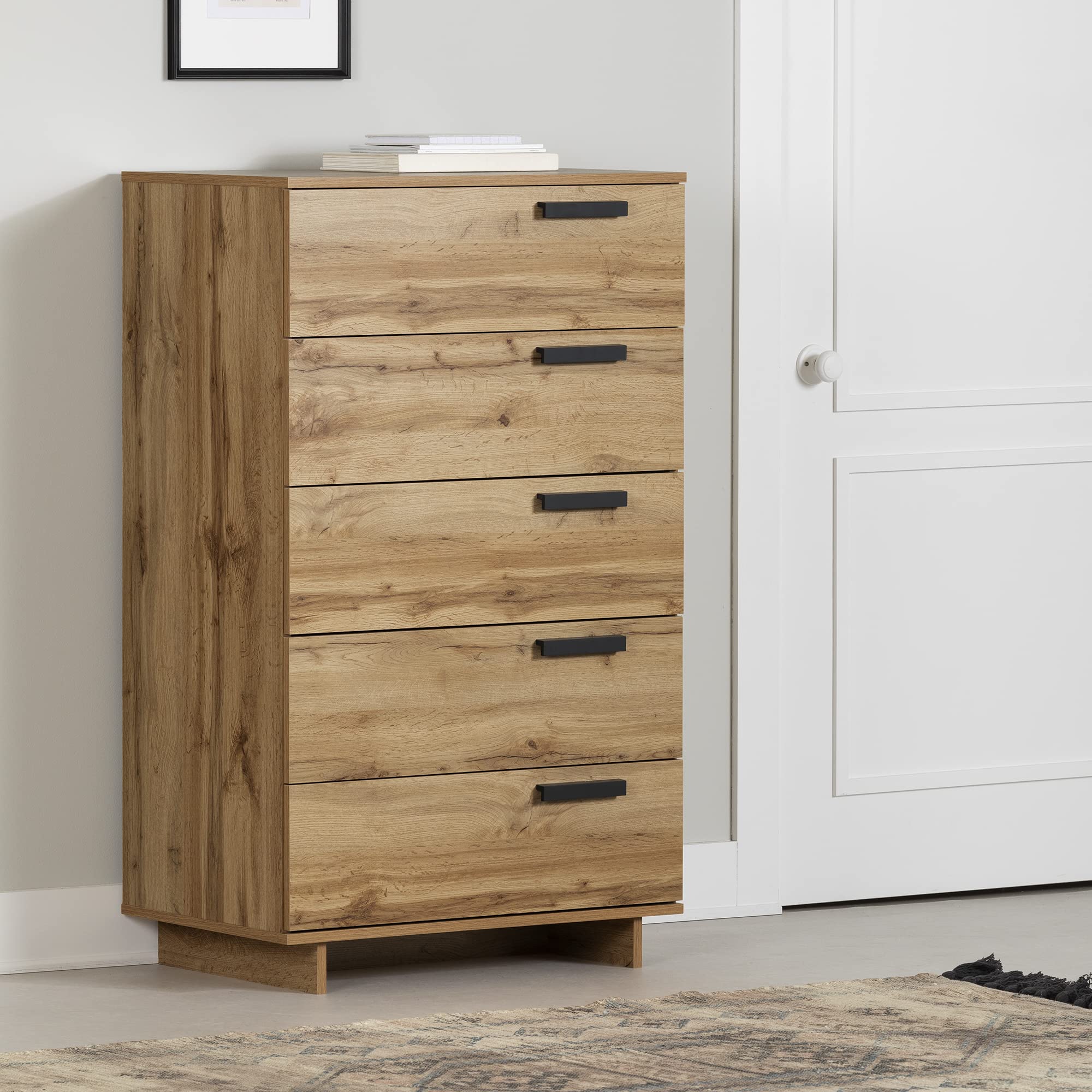 South Shore Cavalleri 5-Drawer Chest Storage Unit, Nordik Oak