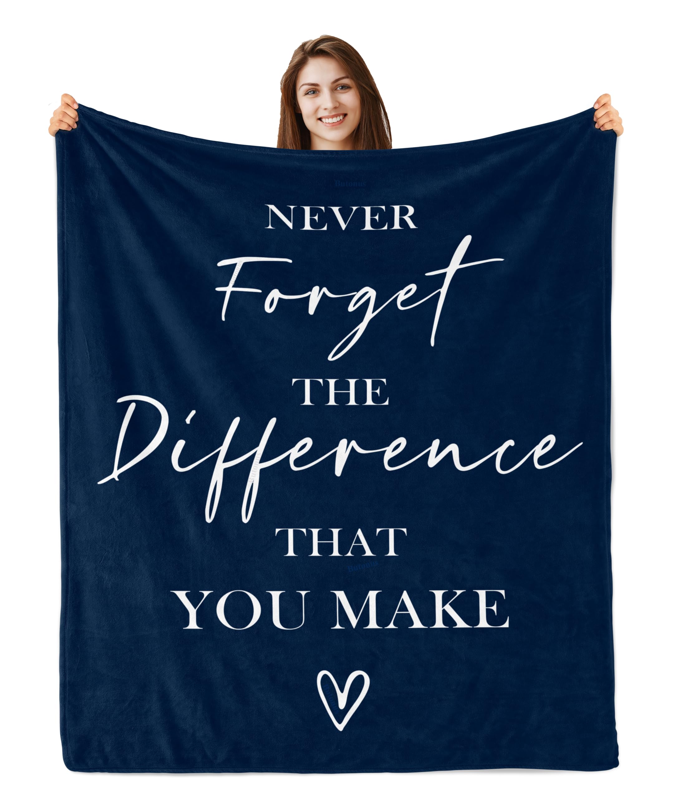 Butonus Retirement Gift For Woman Men, Thank You Gifts For Men Blue Blanket 60'X50', Staff Volunteer Librarian Appreciation Gi