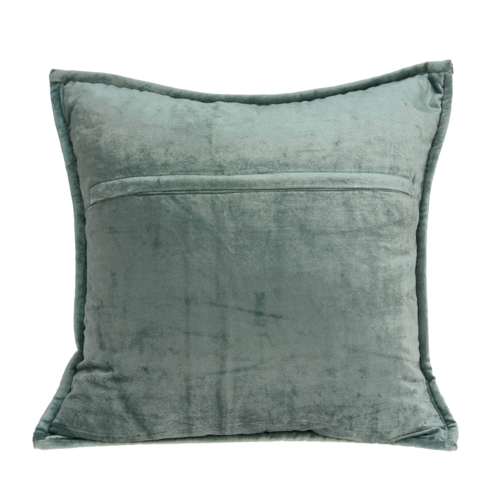 HomeRoots 50% Cotton, 50% Viscose 20' X 7' X 20' Transitional Sea Foam Solid Quilted Pillow Cover with Poly Insert