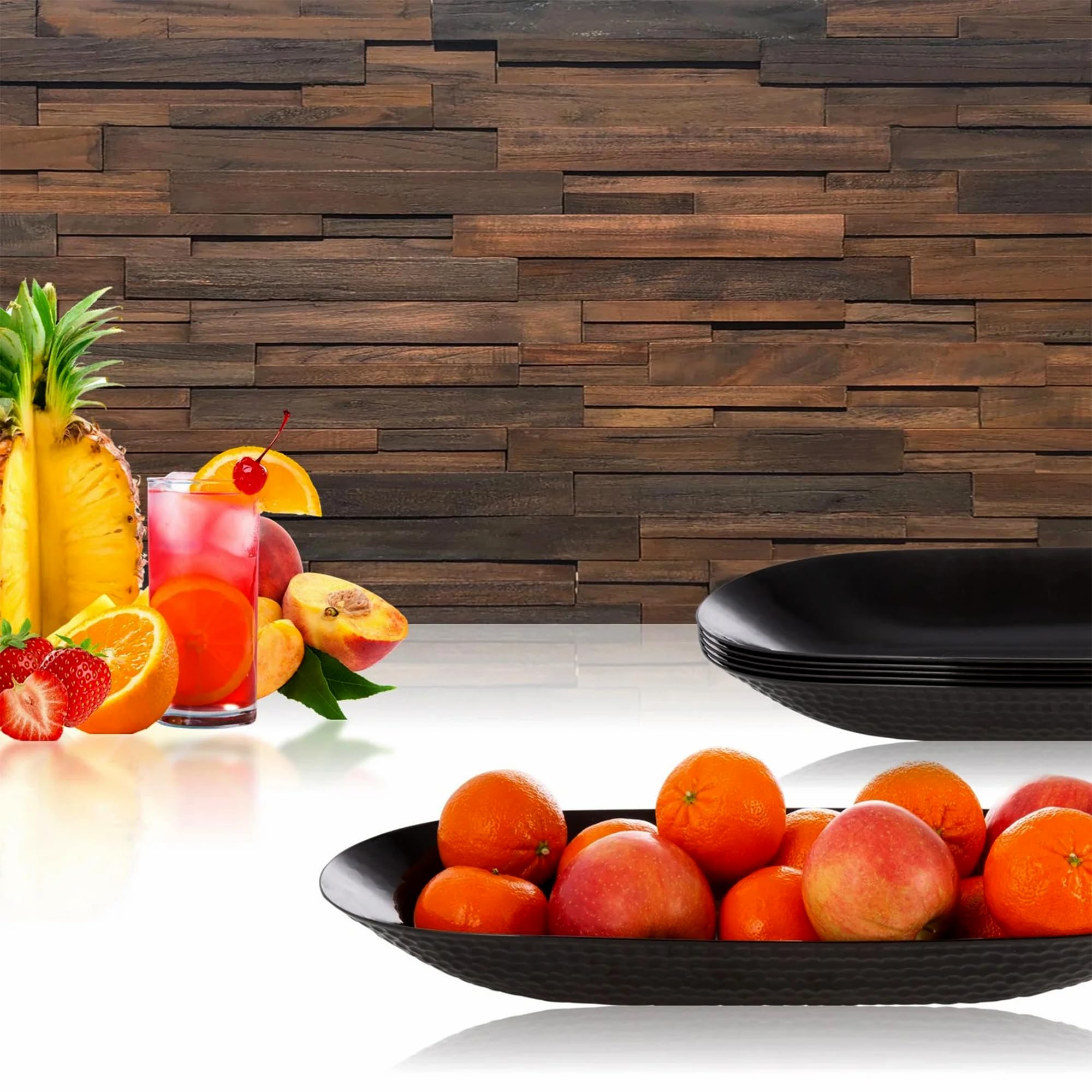 Decorline Elegant Black Small Pebbled Long Oval Bowls (Pack Of 25) - Premium Quality & Versatile - Stunning Centerpiece & Servin
