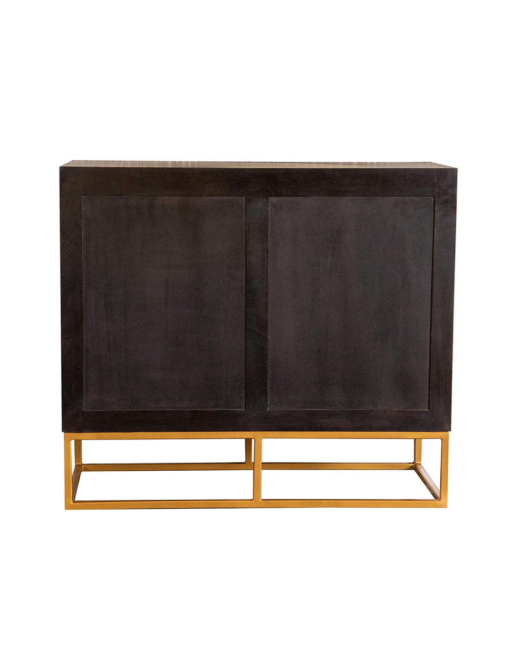 Coaster Home Furnishings 2-Door Accent Cabinet Black Walnut and Gold
