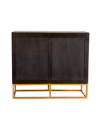 Coaster Home Furnishings 2-Door Accent Cabinet Black Walnut and Gold