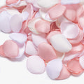 Lings Moment Blush and White Rose Petals for Wedding, Pink Artificial Flower Petals for Wedding Aisle, Flower Girl Baskets, Cen