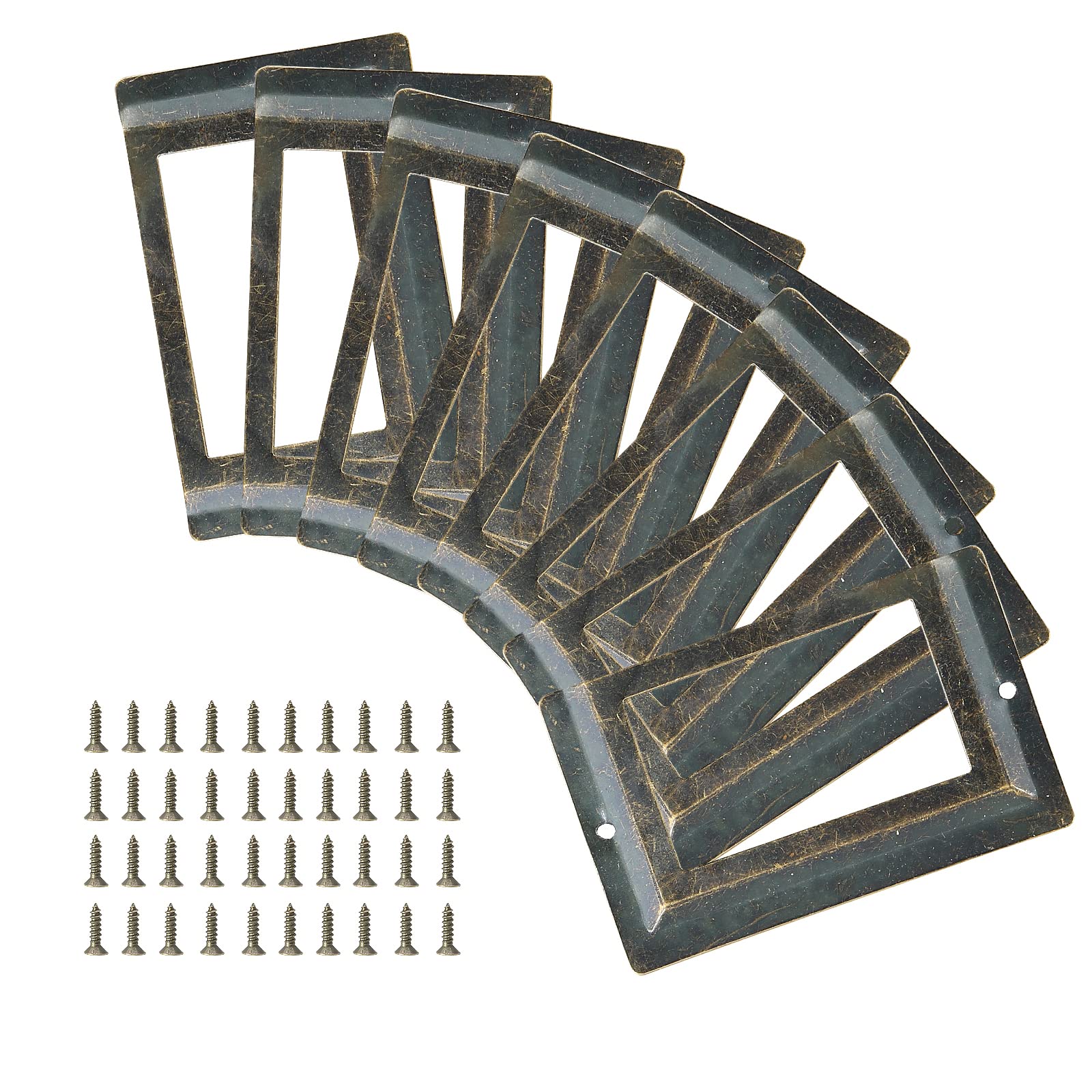 Piutouyar 24Pcs Tag Label Holder Antique Label Holder 80Mm X 50Mm Metal Name Card Frame For Library Drawer Tags Office Cabinet C