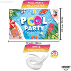 Katchon, Xtralarge Pool Party Backdrop - 72X44 Inch | Pool Party Banner For Pool Party Decorations | Summer Backdrop For Summer