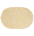 Super Area Rugs Farmhouse Braided Rug Cotton Kitchen Reversible Carpet, Yellow & White,2 X 6 Oval Runner