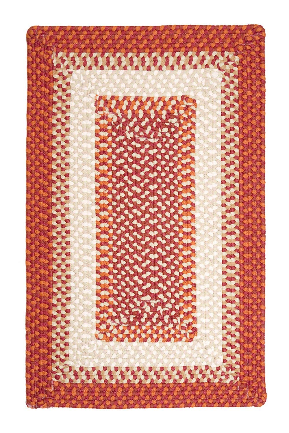 Colonial Mills Montego Runner 2' X 6' Braided Modern Area Rug In Red Stripes