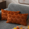 Dfxsz Fall Pillow Covers 12X20 Set Of 2 Fall Decorations Autumn Rust Pumpkin Throw Pillow Cases Soft Plush Faux Fur Wool Couch C