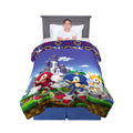 Franco Kids Bedding Super Soft Microfiber Reversible Comforter, Twin/Full, Sonic The Hedgehog, Anime