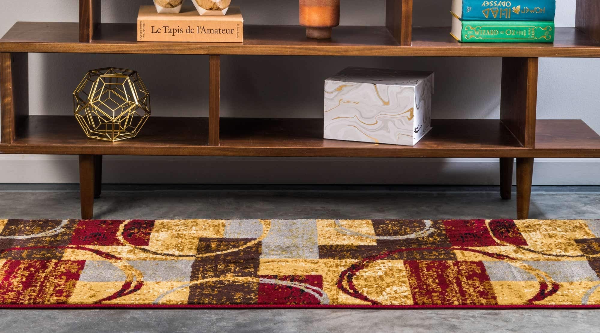 Unique Loom Barista Collection Area Rug - Kouillou (2' X 8' Runner, Multi/ Brown)