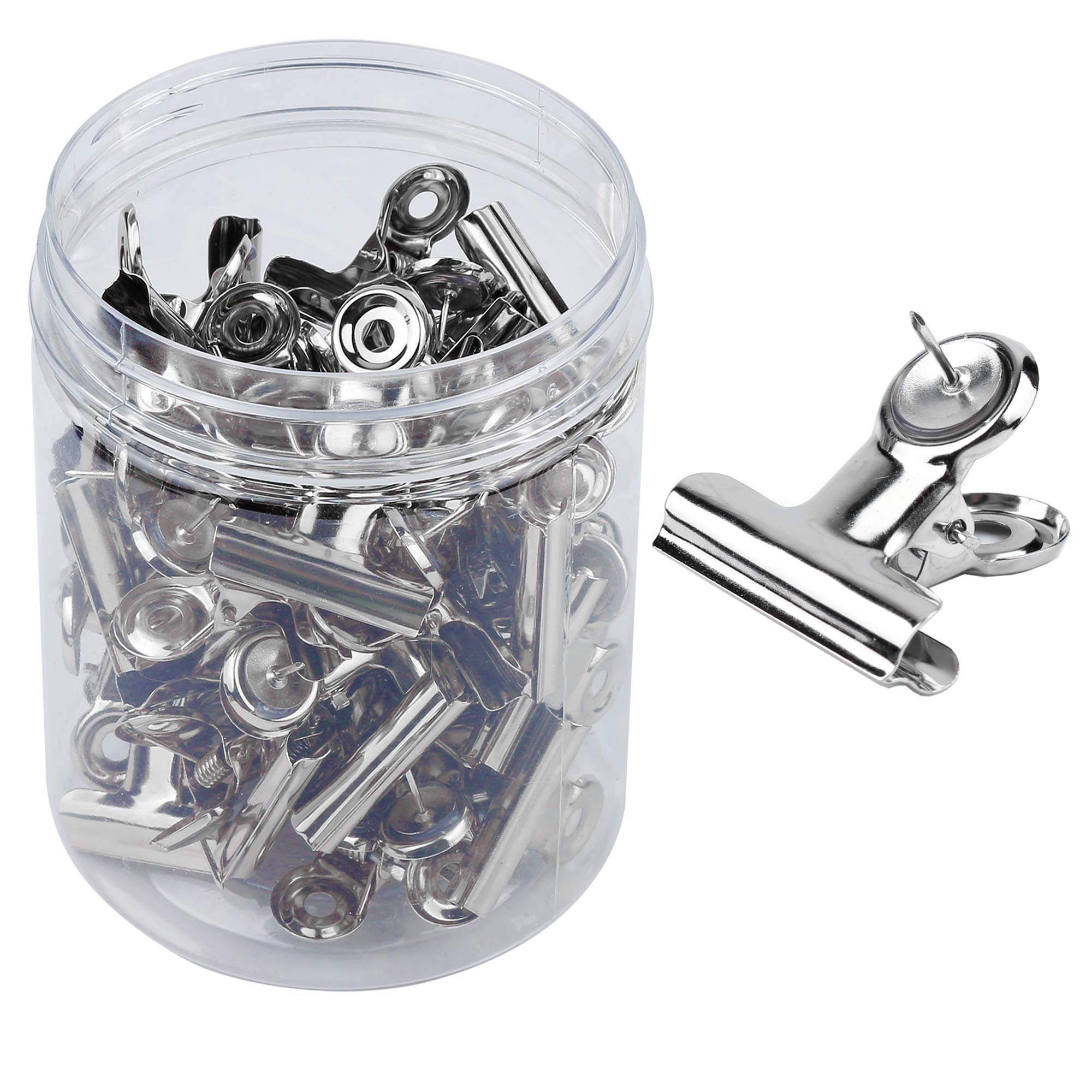 Tugaizi 50 Pieces Of Push Pins Clips Heavy Duty Clips With Pins For Cork Boards, Bulletin Boards And Cubicle Walls For Office Sc